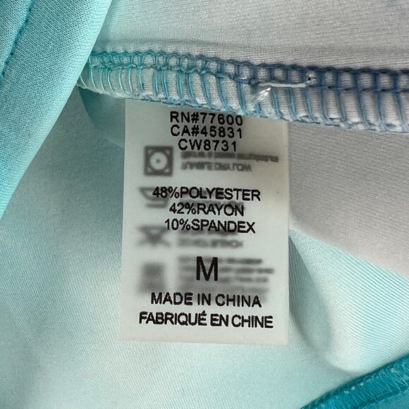 CHASER Workout Tank Top Womens Medium Blue Tie Dye Wave Strappy Tank NEW - Picture 8 of 11